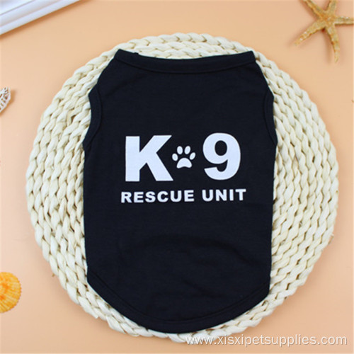 Eco-friendly letter print T-shirt summer dog clothes